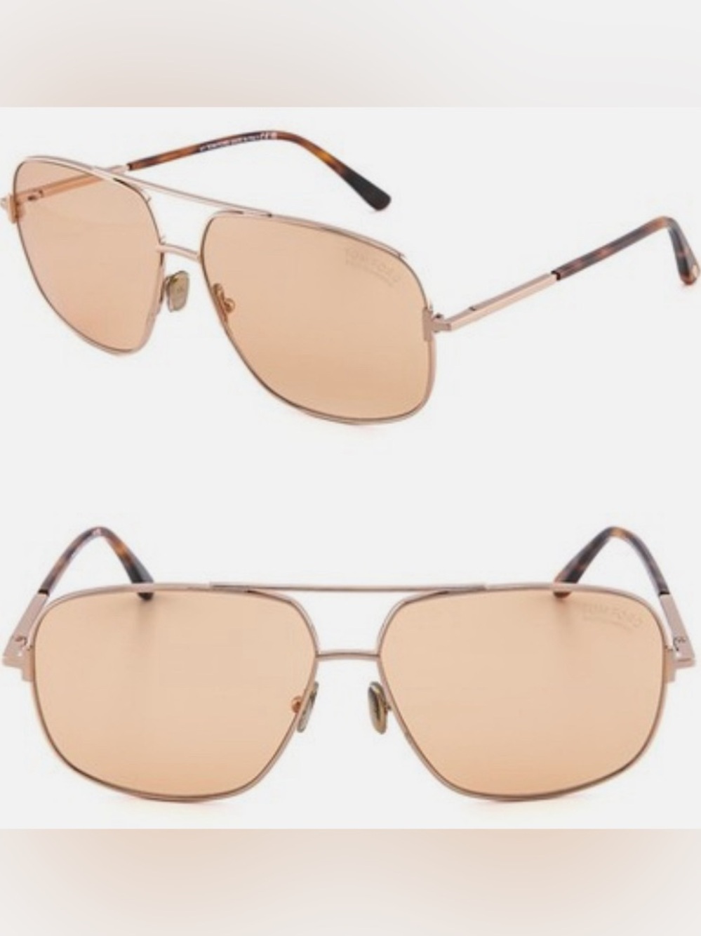 NWT Tom Ford Tex Aviator Sunglasses TF1096 28E